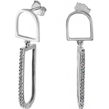 Серебряные длинные серьги Silver Wings 02FYE7581-113 с цирконием 1 Серебряные длинные серьги Silver Wings 02FYE7581-113 с цирконием 1
