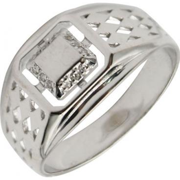 Мужская серебряная печатка перстень Русское Золото 05120107-6 с фианитами 1 Мужская серебряная печатка перстень Русское Золото 05120107-6 с фианитами 1