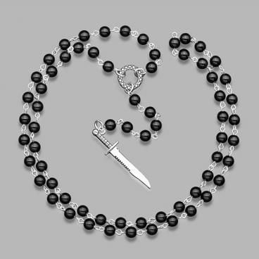 Колье бусы с подвесками Rico La Cara 0794-rlc с марблитами 1