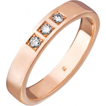 Золотое обручальное кольцо Уральский ювелирный завод 1-02387-011 с бриллиантами 1 Золотое обручальное кольцо Уральский ювелирный завод 1-02387-011 с бриллиантами 1