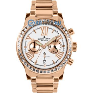 Женские наручные часы Jacques Lemans 1-1810J с хронографом 1