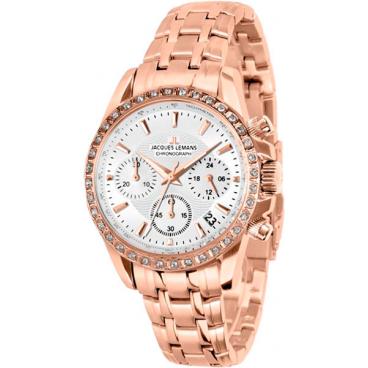 Женские наручные часы Jacques Lemans 1-1864E с хронографом 1