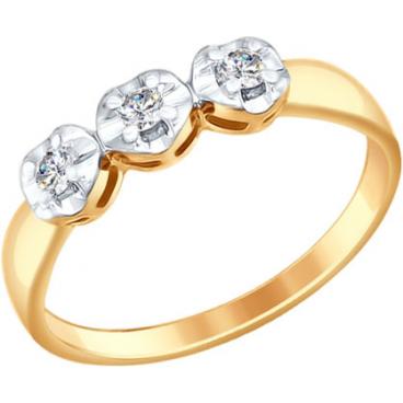 Золотое кольцо SOKOLOV 1011554_s с бриллиантами 1 Золотое кольцо SOKOLOV 1011554_s с бриллиантами 1