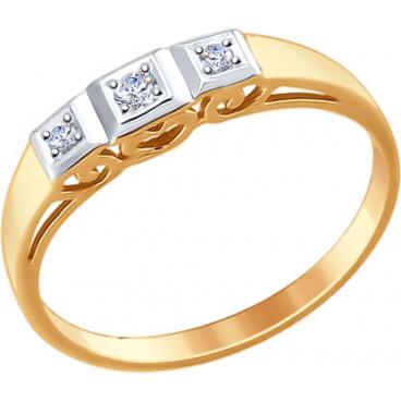 Золотое кольцо SOKOLOV 1011558_s с бриллиантами 1 Золотое кольцо SOKOLOV 1011558_s с бриллиантами 1