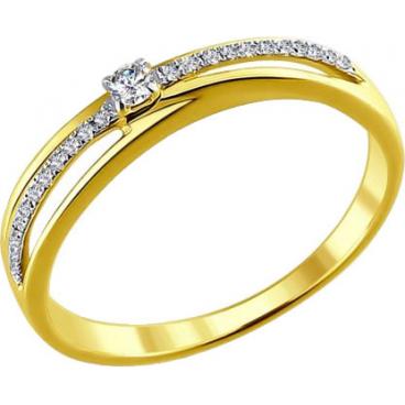 Золотое помолвочное кольцо SOKOLOV 1011599_s с бриллиантами 1 Золотое помолвочное кольцо SOKOLOV 1011599_s с бриллиантами 1