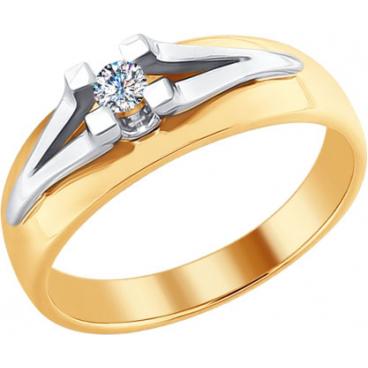 Золотое кольцо SOKOLOV 1011657_s с бриллиантом 1 Золотое кольцо SOKOLOV 1011657_s с бриллиантом 1