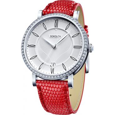 Женские российские серебряные наручные часы SOKOLOV 102.30.00.001.01.03.2 1