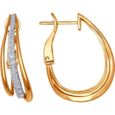 Золотые серьги SOKOLOV 1020783_s с бриллиантами 1 Золотые серьги SOKOLOV 1020783_s с бриллиантами 1