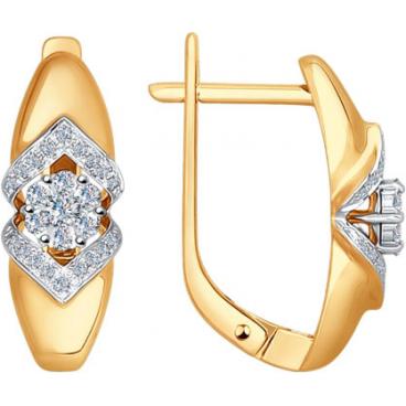 Золотые серьги SOKOLOV 1020986_s с бриллиантами 1 Золотые серьги SOKOLOV 1020986_s с бриллиантами 1