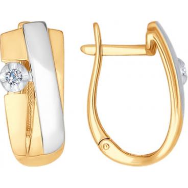 Золотые серьги SOKOLOV 1021053_s с бриллиантами 1 Золотые серьги SOKOLOV 1021053_s с бриллиантами 1