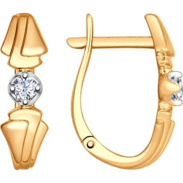 Золотые серьги SOKOLOV 1021120_s с бриллиантами 1 Золотые серьги SOKOLOV 1021120_s с бриллиантами 1