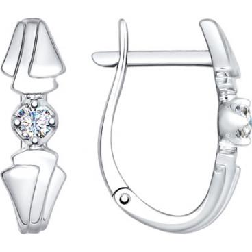 Серьги из белого золота SOKOLOV 1021121_s с бриллиантами 1 Серьги из белого золота SOKOLOV 1021121_s с бриллиантами 1