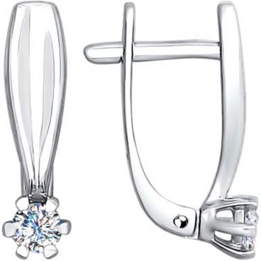 Серьги из белого золота SOKOLOV 1021122_s с бриллиантами 1 Серьги из белого золота SOKOLOV 1021122_s с бриллиантами 1