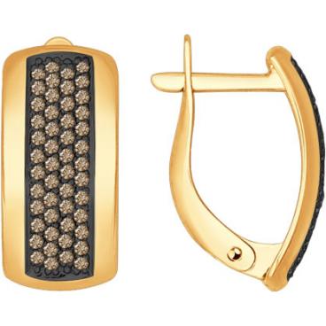 Золотые серьги SOKOLOV 1021157_s с бриллиантами 1 Золотые серьги SOKOLOV 1021157_s с бриллиантами 1