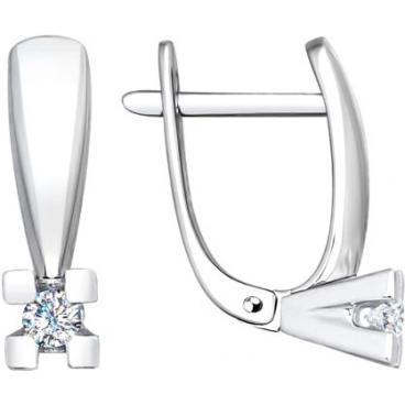 Серьги из белого золота SOKOLOV 1021170_s с бриллиантами 1 Серьги из белого золота SOKOLOV 1021170_s с бриллиантами 1