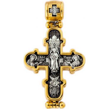 Мужской серебряный православный крестик без распятия Акимов 104.258 1 Мужской серебряный православный крестик без распятия Акимов 104.258 1