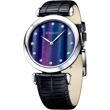 Женские российские серебряные наручные часы SOKOLOV 105.30.00.000.06.01.2 1