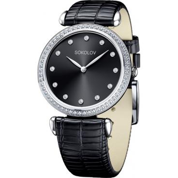 Женские российские серебряные наручные часы SOKOLOV 106.30.00.001.07.01.2 1