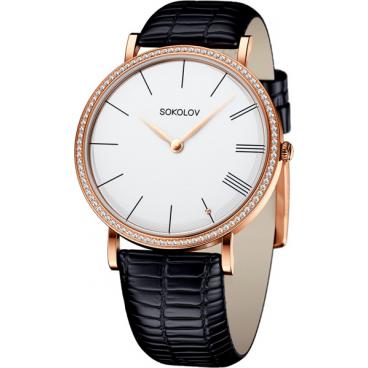 Женские российские золотые наручные часы SOKOLOV 110.01.00.001.01.01.2 1