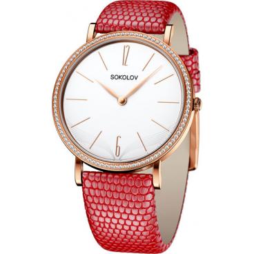 Женские российские золотые наручные часы SOKOLOV 110.01.00.001.05.04.2 1