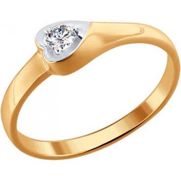 Золотое помолвочное кольцо SOKOLOV 1110139_s с бриллиантом 1 Золотое помолвочное кольцо SOKOLOV 1110139_s с бриллиантом 1