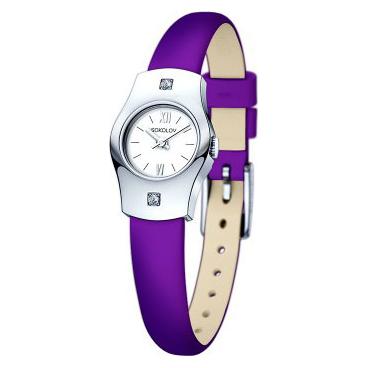 Женские российские серебряные наручные часы SOKOLOV 123.30.00.001.01.06.2 1