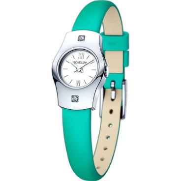 Женские российские серебряные наручные часы SOKOLOV 123.30.00.001.01.07.2 1