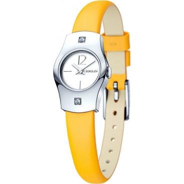 Женские российские серебряные наручные часы SOKOLOV 123.30.00.001.04.04.2 1