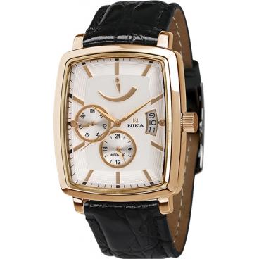 Мужские российские механические золотые наручные часы Ника 1231.0.1.15A 1