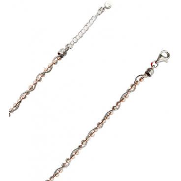 Позолоченный серебряный браслет цепь Belta 125-gold-b 1 Позолоченный серебряный браслет цепь Belta 125-gold-b 1