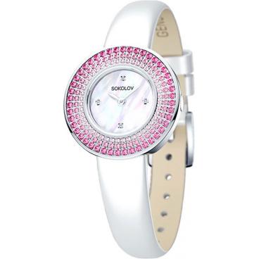 Женские российские серебряные наручные часы SOKOLOV 128.30.00.006.01.02.2 1