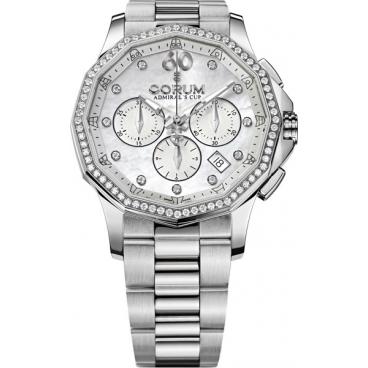 Женские швейцарские механические наручные часы Corum 132.101.47/V200-PN19 с хронографом 1