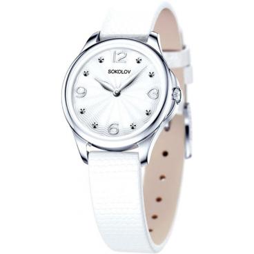 Женские российские серебряные наручные часы SOKOLOV 136.30.00.000.01.02.2 1