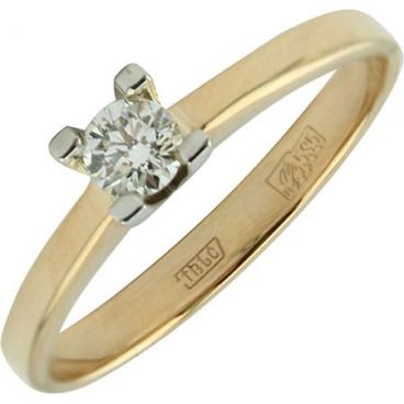 Золотое помолвочное кольцо Vesna 1573-151-00-00 с бриллиантом 1 Золотое помолвочное кольцо Vesna 1573-151-00-00 с бриллиантом 1