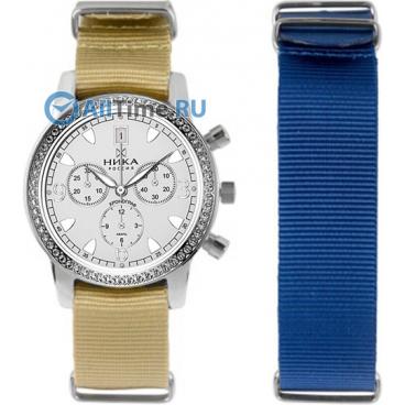 Женские российские серебряные наручные часы Ника 1807.2.9.14H.01 с хронографом 1