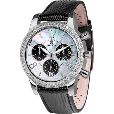 Женские российские серебряные наручные часы Ника 1807.2.9.34C с хронографом 1
