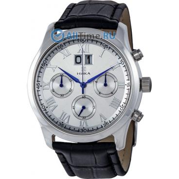 Мужские российские серебряные наручные часы Ника 1898.0.9.11A с хронографом 1