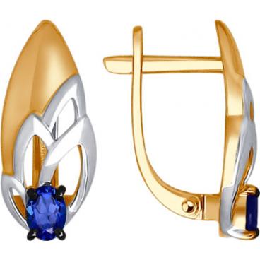 Золотые серьги с сапфиром SOKOLOV 2020860_s 1 Золотые серьги с сапфиром SOKOLOV 2020860_s 1