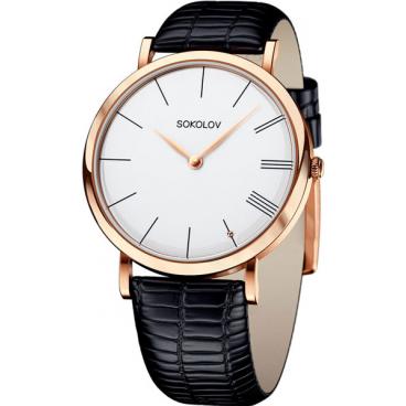 Женские российские золотые наручные часы SOKOLOV 204.01.00.000.01.01.2 1