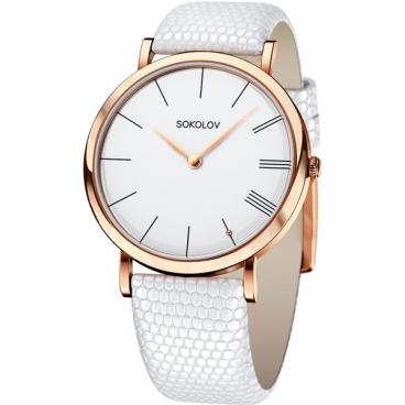 Женские российские золотые наручные часы SOKOLOV 204.01.00.000.01.02.2 1