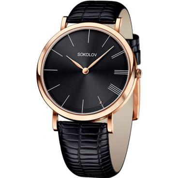 Женские российские золотые наручные часы SOKOLOV 204.01.00.000.04.01.2 1