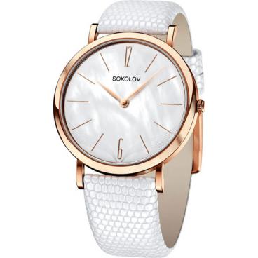 Женские российские золотые наручные часы SOKOLOV 204.01.00.000.06.02.2 1