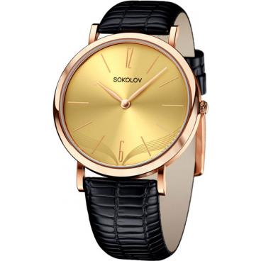 Женские российские золотые наручные часы SOKOLOV 204.01.00.000.07.01.2 1