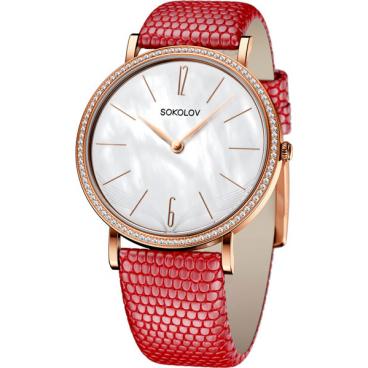 Женские российские золотые наручные часы SOKOLOV 210.01.00.001.06.04.2 1