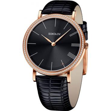 Женские российские золотые наручные часы SOKOLOV 210.01.00.100.04.01.2 1