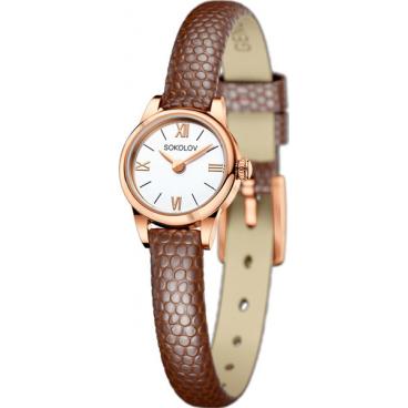 Женские российские золотые наручные часы SOKOLOV 211.01.00.000.01.03.3 1