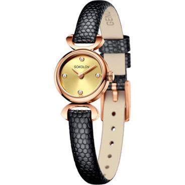 Женские российские золотые наручные часы SOKOLOV 212.01.00.000.02.01.3 1