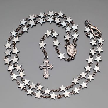 Колье бусы с подвесками Rico La Cara 2128-rlc с гематитом 1