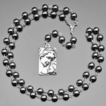 Колье бусы с подвесками Rico La Cara 2132-rlc с гематитом 1