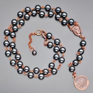 Колье бусы с подвесками Rico La Cara 2136-rlc с гематитом 1